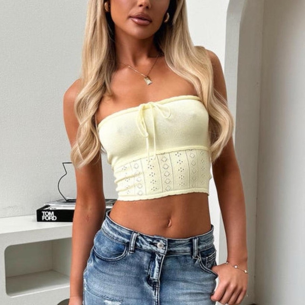 That’s so fetch women’s yellow tube top